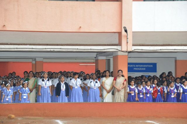 77th Independence Day Celebration at MGE Society's Huzurpaga Smt. Durgabai Mukunddas Lohiya Mahila Vanijya Mahavidyalaya