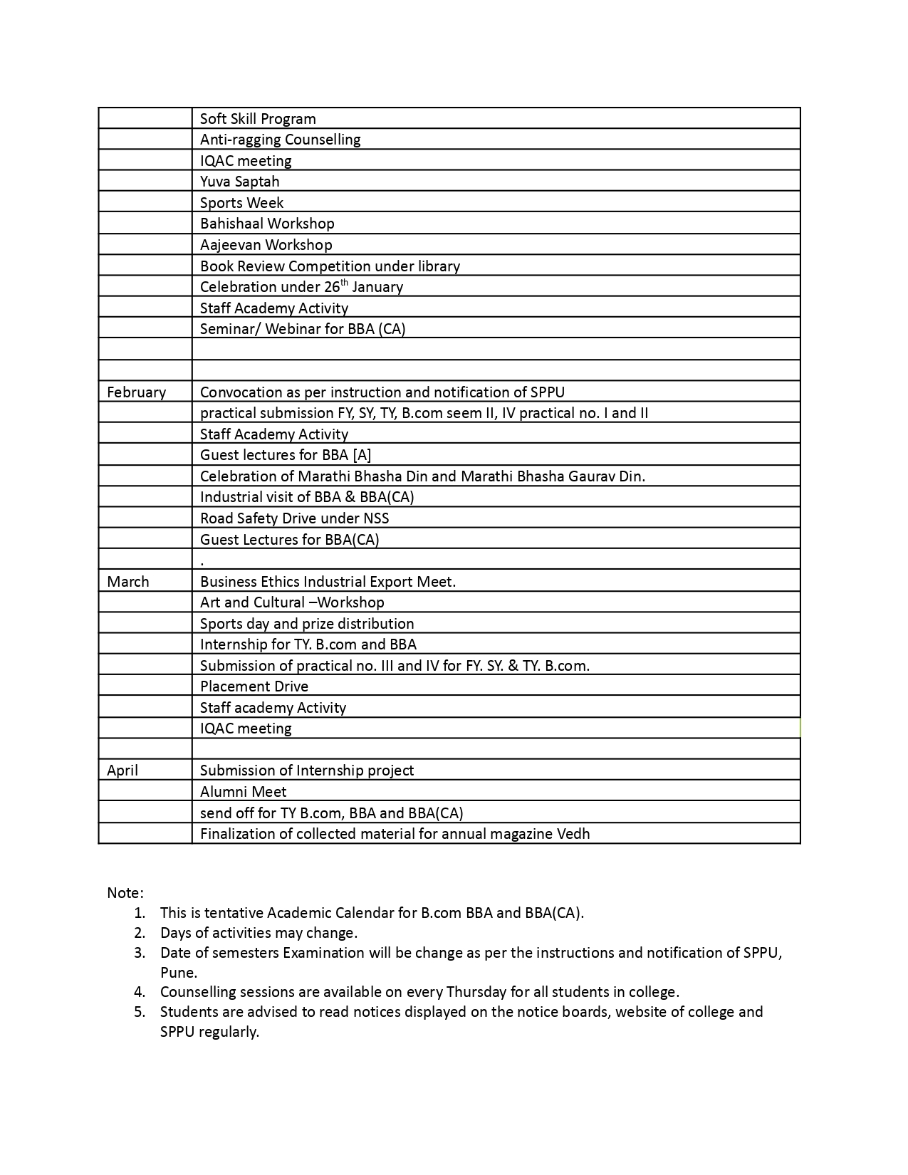 Academic Calendar 2022-2023 (Part 3)