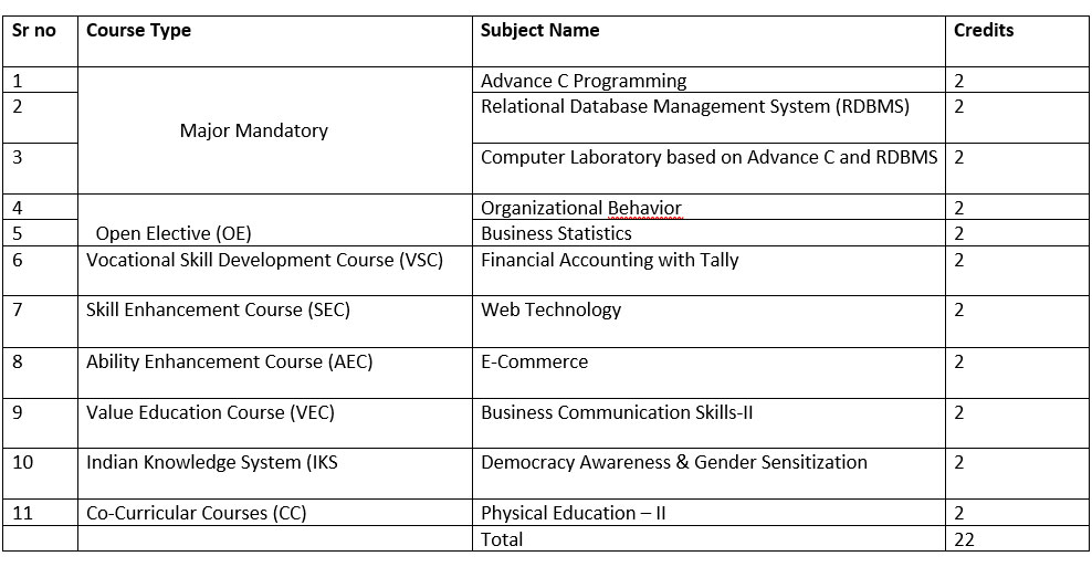 S. Y. B. B. A. C. A. Sem 2 S. Y. B. B. A. C. A. Sem 2